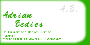 adrian bedics business card